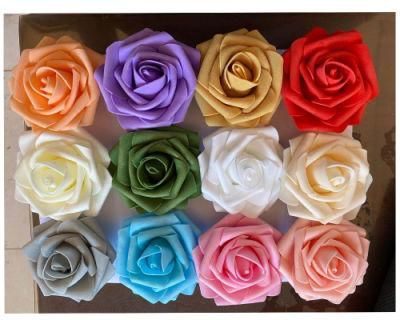 Wholesal PE Foam Rose Head Flower Competitive Price Customized Rose Delicate Appearance Artifici Rose Flower Wall Backdrop Artificial Flower