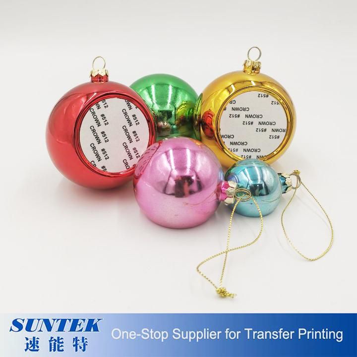 Sublimation Custom Christmas Decoration Printing Blank Colorful Christmas Big Ball