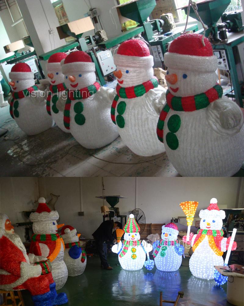 3D Motif Light Snowman for Christmas Decoration