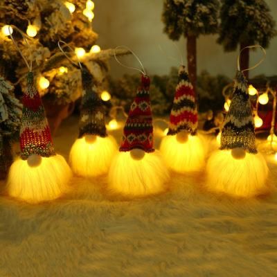 Christmas Gnome Decorations Swedish Christmas Gnome Lights Handmade Elf Plush Doll Holiday Home Party Decoration Gift