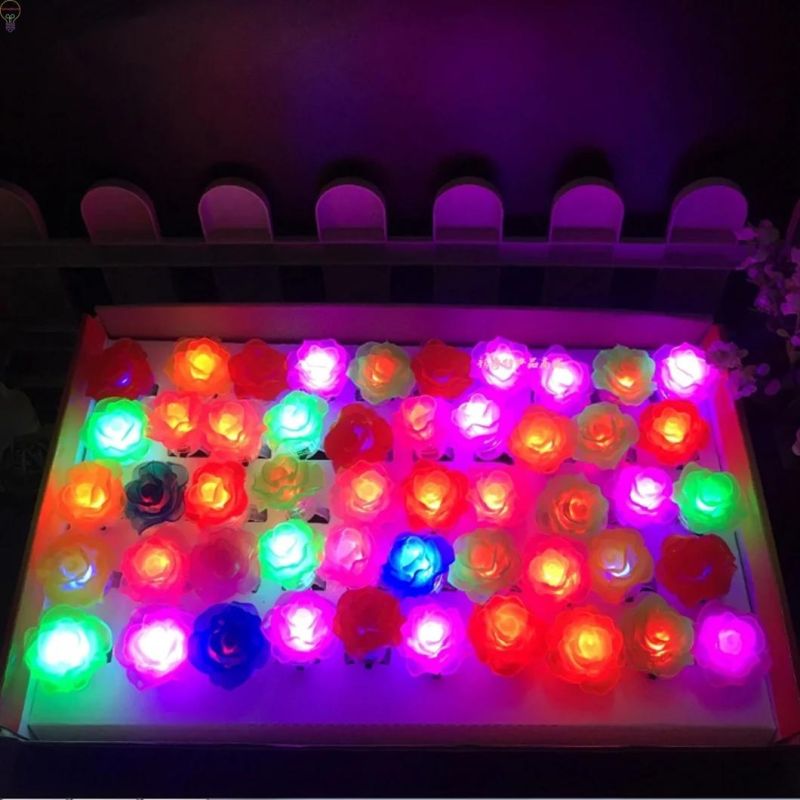 LED Colorful Luminous Rose Ring