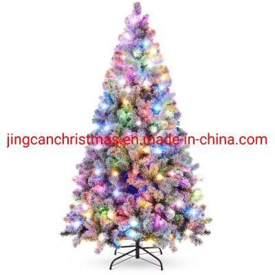 Dec. Metu Colorful LED Flocked Customized Hinged Christmas Tree
