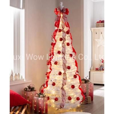 Pop up Decorated Christmas Tree with 150 Warm White LED Lights