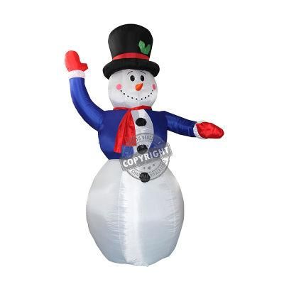 Giant Inflatable Decoration 300CMH Inflatable Waving Hand Snowman for Outdoor Christmas