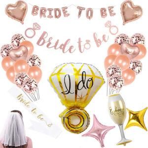 White Short Bridal Veil Belt for Bride-to-Be Bachelorette Party Wedding Gift