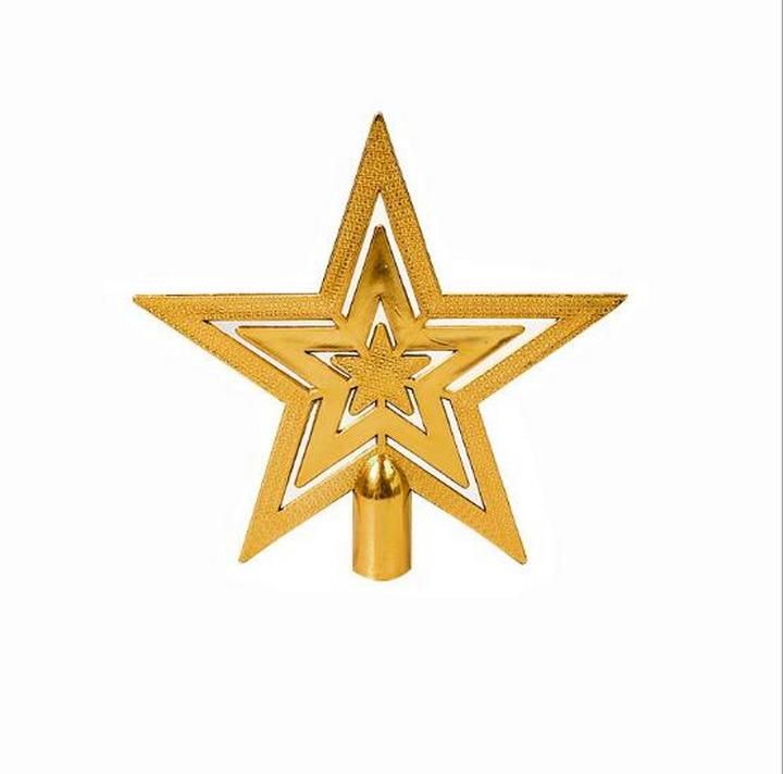 Plastic Christmas Tree Decoration Pendant Accessories Top Star