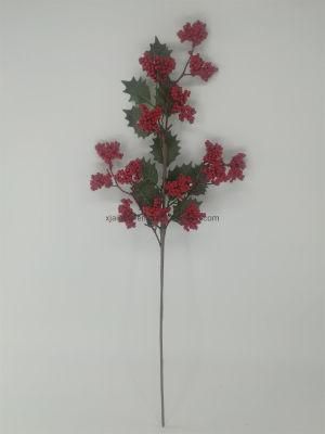 Factory Wholesale Artificial Berries Ball Christmas Floral Pick Berry Bouquet Picks Christmas Tree Decorations