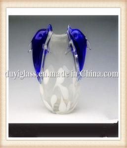 Blue Dolphin Blow Glass Ornament Craft for Decoration
