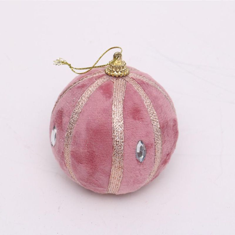 Factory Design and Produce 8cm Christmas Foam Ornamnet Balls with Diamond