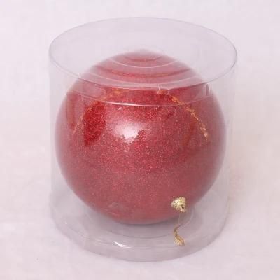 15cm Red Shiny Plastic Christmas Ball