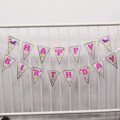 Triangle String Flag Happy Birthday Decorative Banner