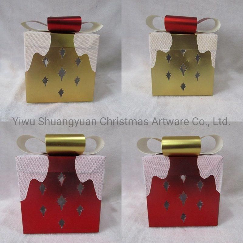 Christmas Paper Gift Box for Holiday Wedding Party Decoration Supplies Hook Ornament Craft Gifts