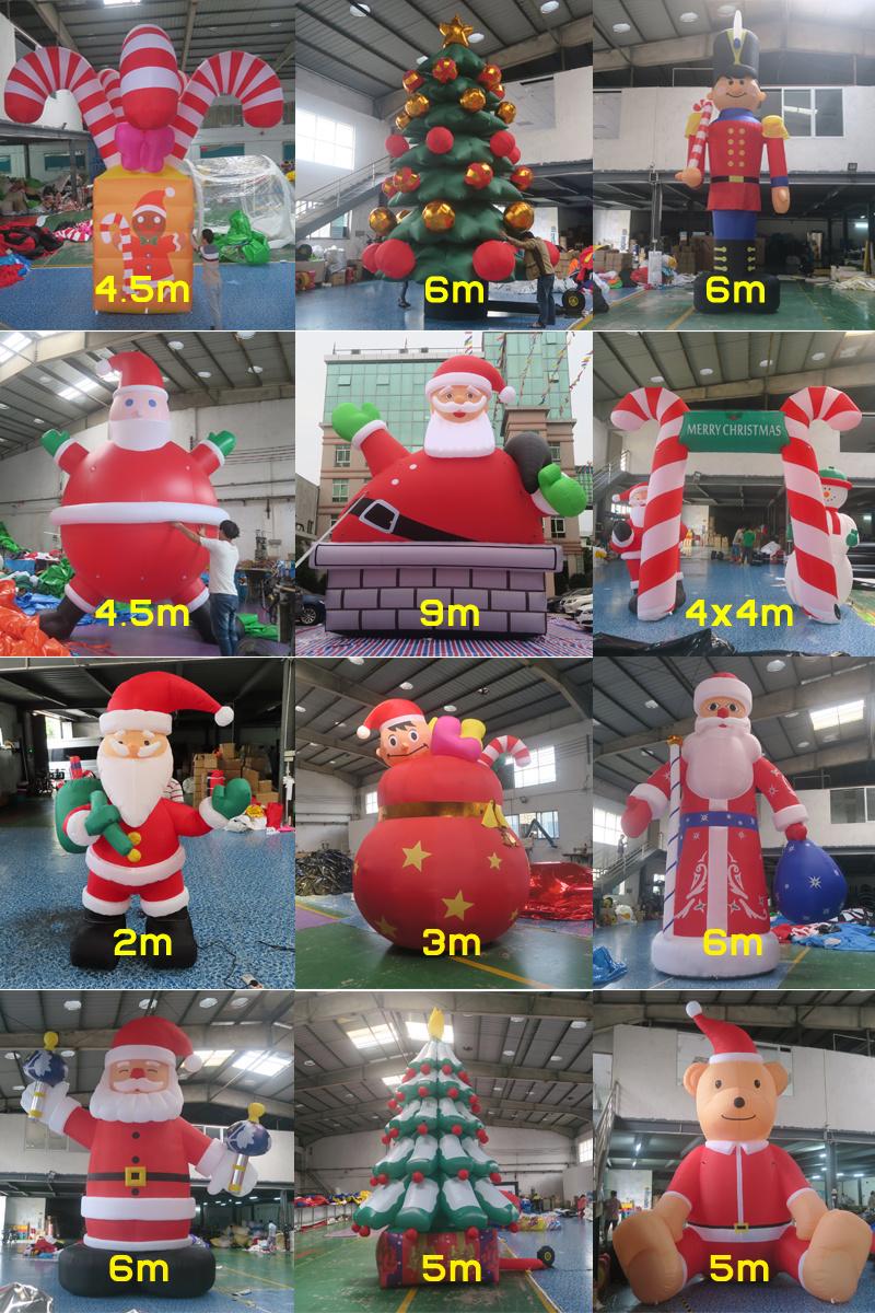 Outdoor Inflatable Advertising Santa Cartoon