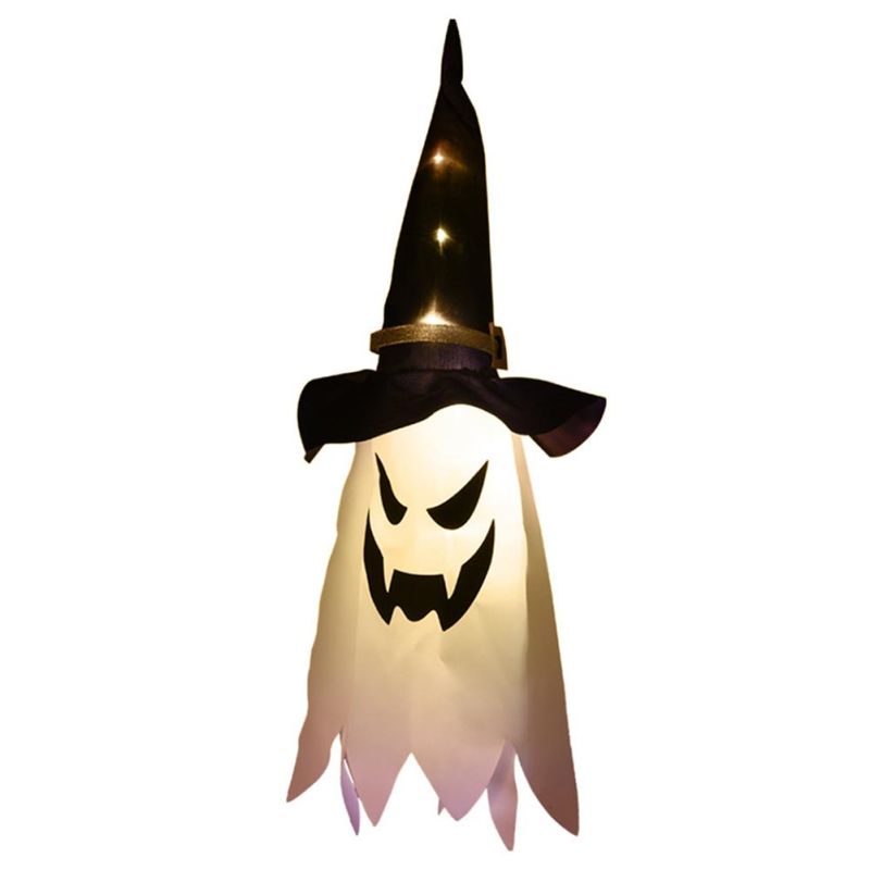Halloween Decoration Gypsophila Ghost Wizard Ghost Hat LED Flashing Light