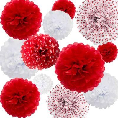 Hot Selling Wedding Decoration Artificial Hanging Paper POM Poms Flower Ball