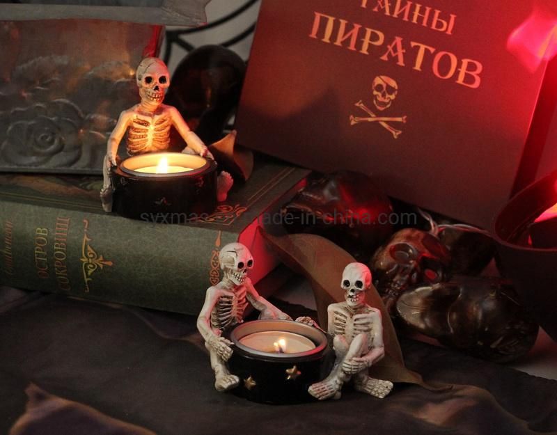 Halloween Party Supplies Horror Skull Candle Holder