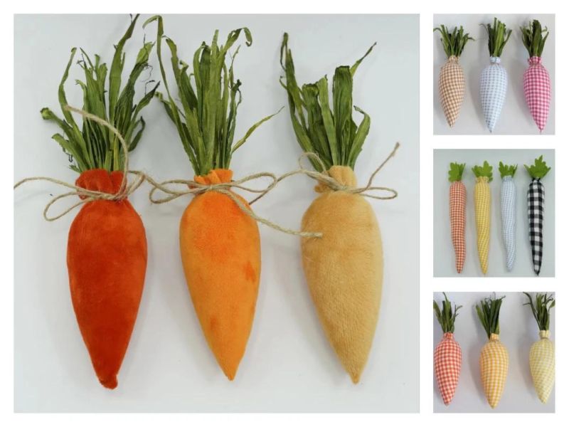 Factory Handmade Spring Home Hanging Velet Decoration Easter Carrot