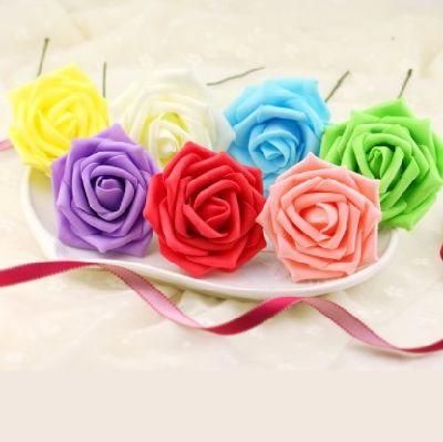 Cream Roses Vintage Artificial Flowers Dual Palette Rose with Stem for DIY Wedding Flower Arrangements Centerpieces