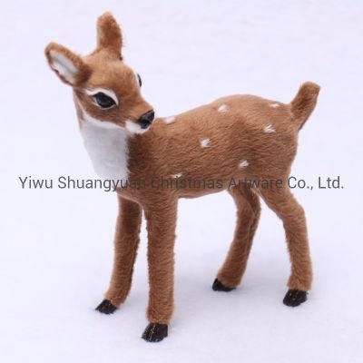 Customized Christmas Standing Deer with Ornaments Decorate