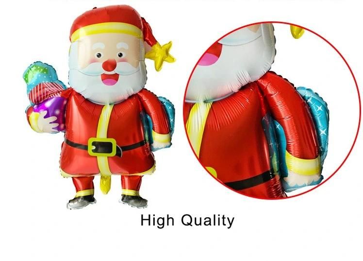 Party Supply Christmas Decorations Foil Balloon Santa Deer Balloons Various Size