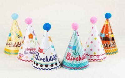 OEM Paper Cartoon Birthday Hat and Cap for Promotional