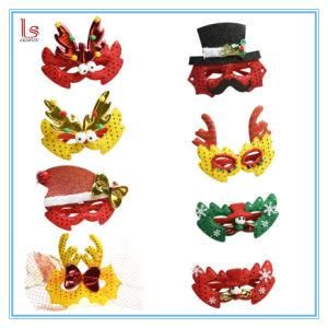 Fast Delivery Christmas Costume Accessory Glasses Santa Half Face Mask