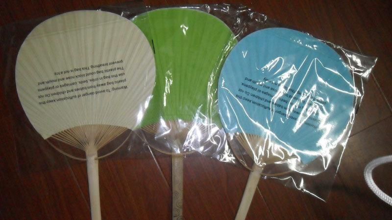 Bamboo Hand Fan Paddle Paper Fan