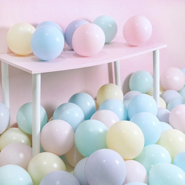Macaron Pink Blue Balloon Wedding Birthday Party Supplies Decoration Ball