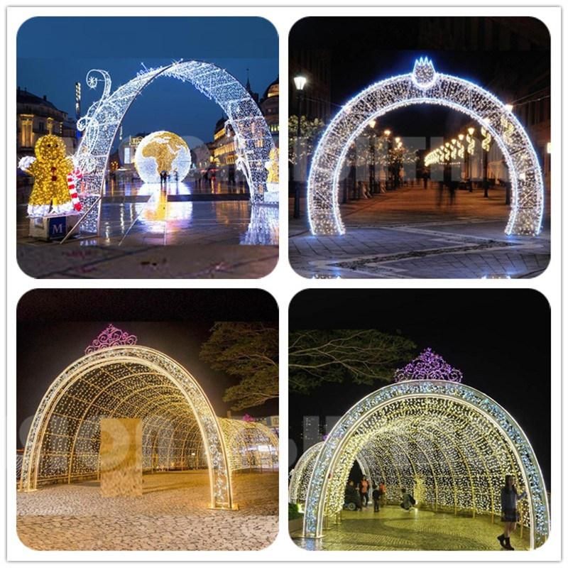 Outdoor Commercial Christmas Holiday LED Decorative Waterloo Arch Motif Lights