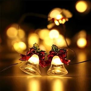 10FT 30 LED Battery Powered Christmas Santa Hat String Lights for Decorations