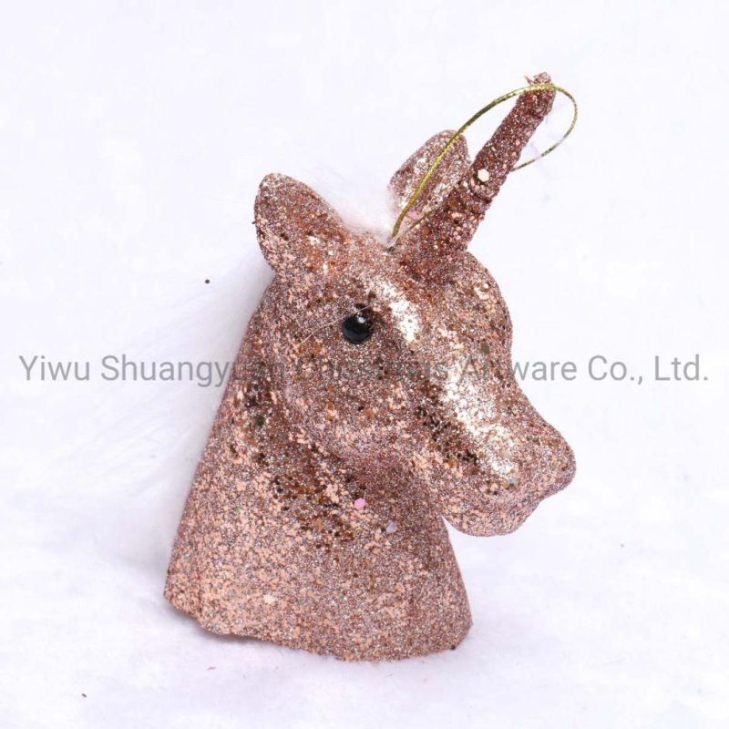 Foam Unicorn Ornament Animated Christmas Decorations Christmas Animals Christmas Stuffed Animal