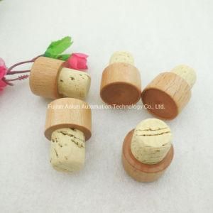 Wood Cork Wine Bottle Stopper with Laser Engraved Decorative Personalized Wine Stopper