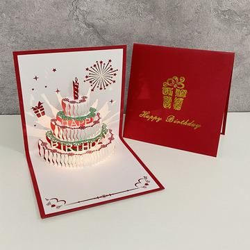 Custom for Your Guy Boyfriend Birthday Cards Envelops Record UR Voice 3D Pop up Birthday Card with Light and Sound