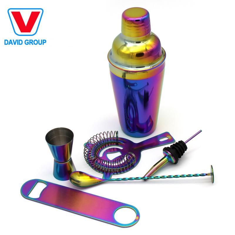 Popular High Quality Colorful Custom Logo Stainless Steel 24oz Cocktail Shaker Bartender Set