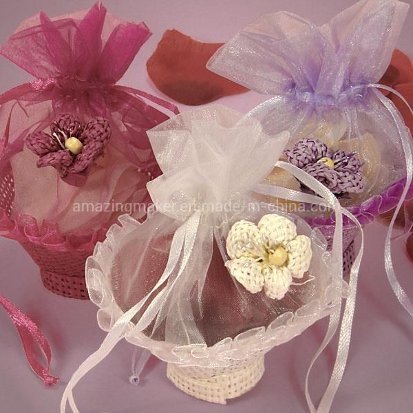 Excellent Organza Paper Mesh Tiny Favor Basket (AM-OB014)