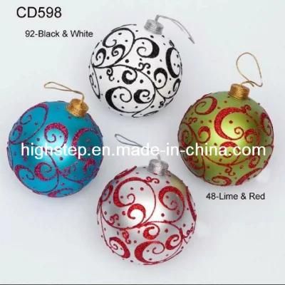 Christmas Ball with Pattern, Assorted Colors and Designs