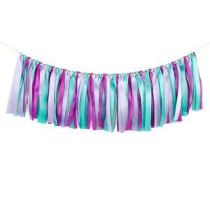 Mermaid Theme Party Baby Dining Chair Banner Birthday Party Decoration