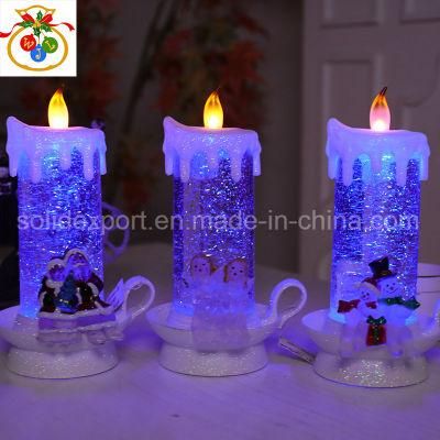 Christmas Crystal Candle LED Light Santa&prime; S Little Night Lights Decoration