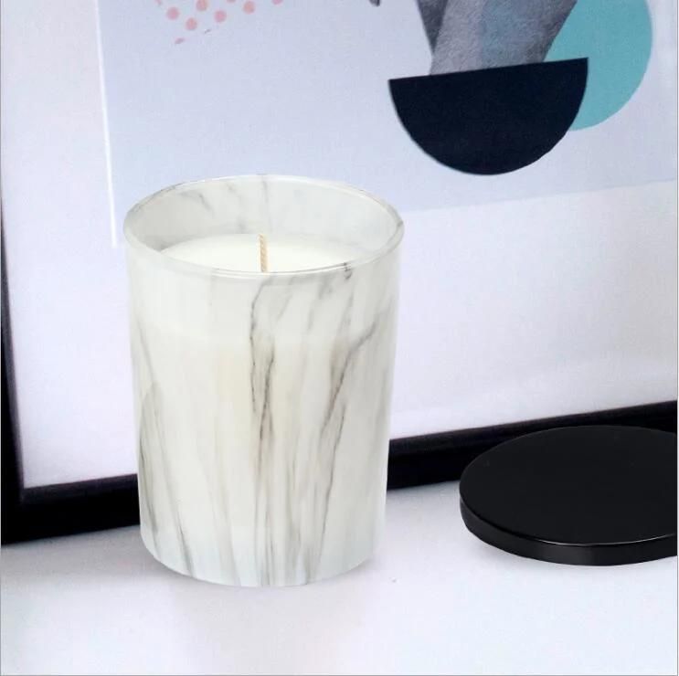 Wholesale Custom Size Color Decorative Candle Holder White Marble Candle Jar