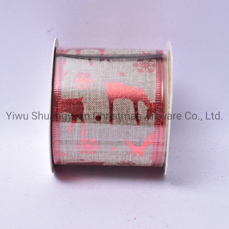 Christmas Ribbon Decor for Holiday Wedding Party Decoration Supplies Hook Ornament Craft Gifts