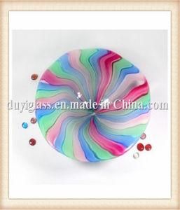 Multicolour Palte Glass Craft for House Display