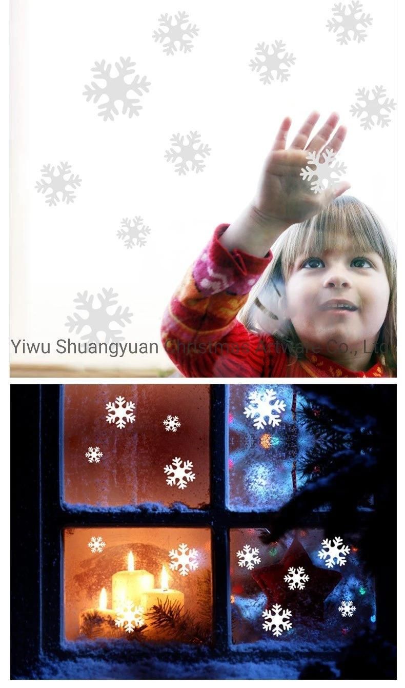 White Plastic Window Sticker Wall Sticker Fridge Sticker Door Sticker for Christmas Decoration