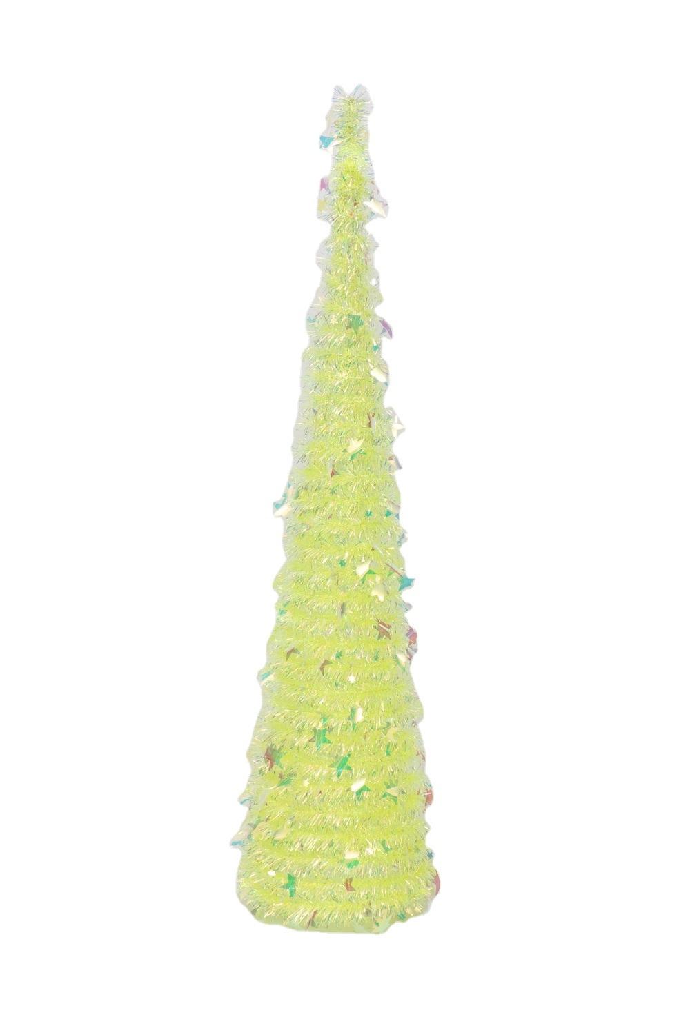 Eco-Friendly 4 FT Pop up Tinsel Christmas Tree for Home Indoor Decoration