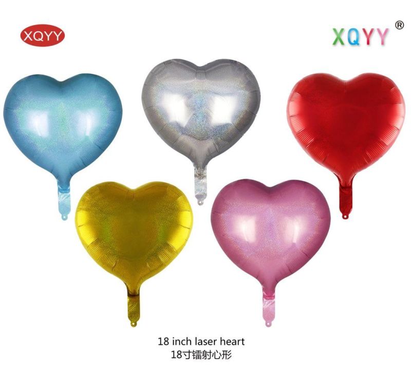 18 Inch Aluminum Film Balloon Love Heart for Valentine′ S Day Decoration