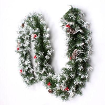 Yh2165 Wholesale Indoor Artificial Plastic Decorative christmas PVC Greengarlands Christmas Garland