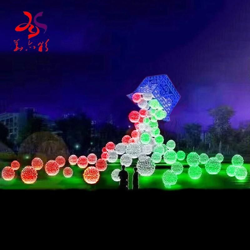 Outdoor 3D Light Sculpture Street Lights Decoration