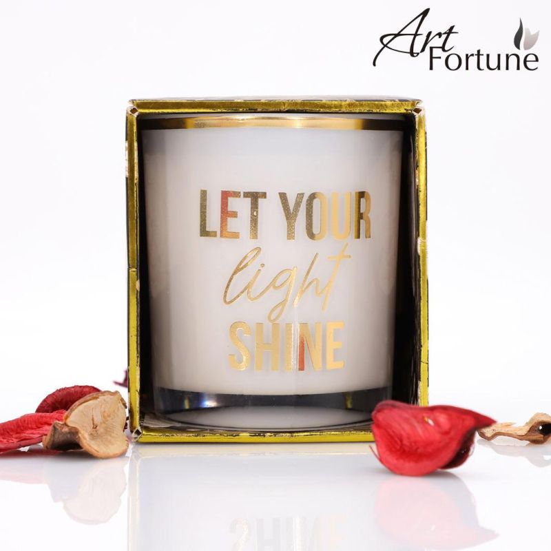 4.5 Oz Let Your Light Shine Glass Jar Candle with Birthday Gift