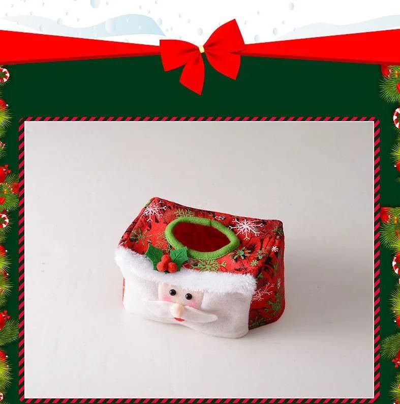 New Christmas Decoration Tissue Cover Christmas Desktop Atmosphere Arrangement Christmas Supplies Factory Wholesale