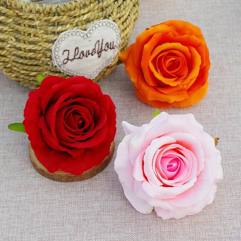 New Arrival Colorful Artificial Flower Heads Wholesale Artificial Flower Rose Flower for Wedding Decoration