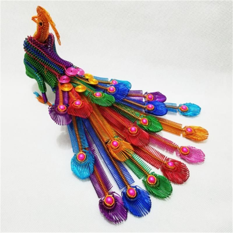 Hot Sale Birthday Gifts & Crafts Aluminum Wire Peacock Craft
